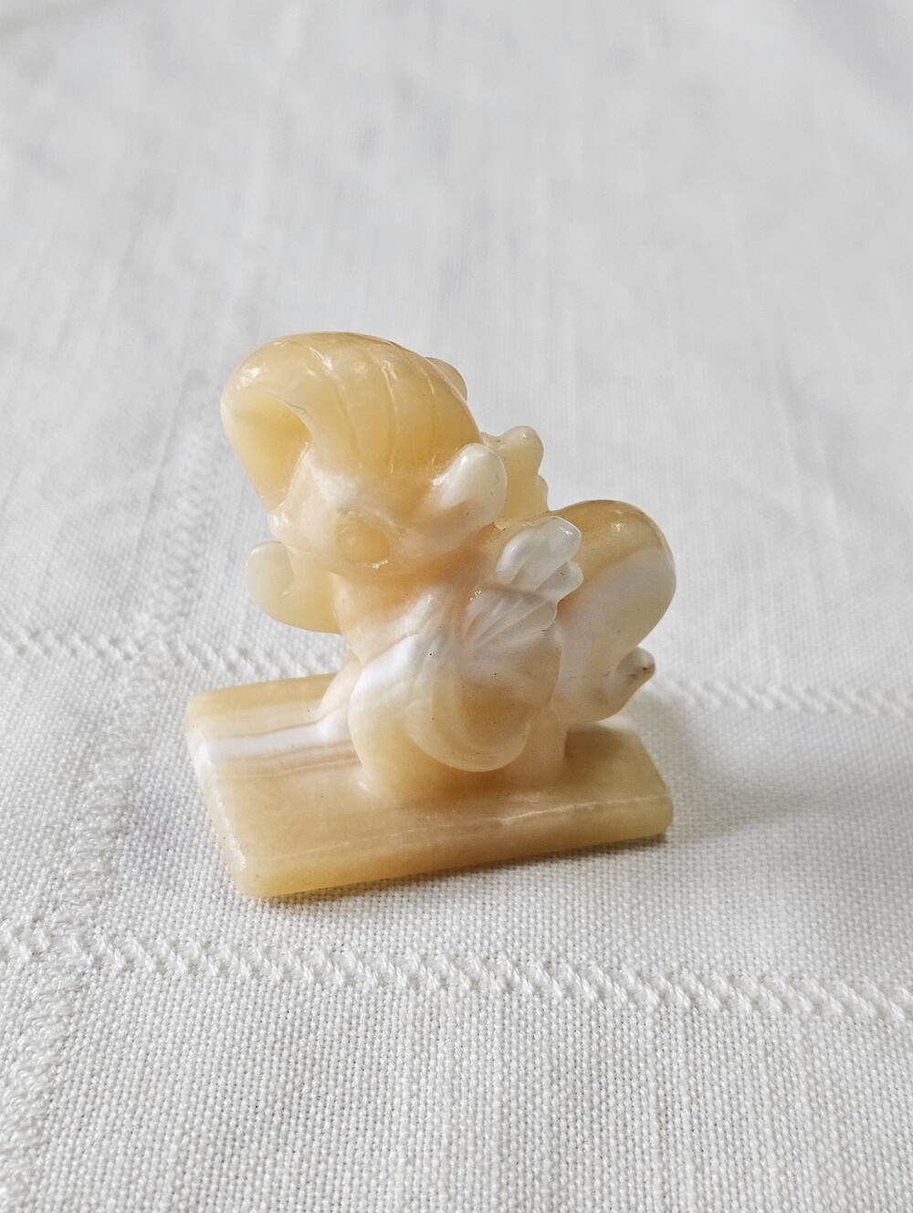 Carved Yellow Calcite My Little Pony Figurine